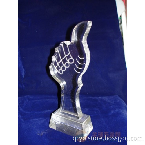 2015 china decoration product win gift clear trophy